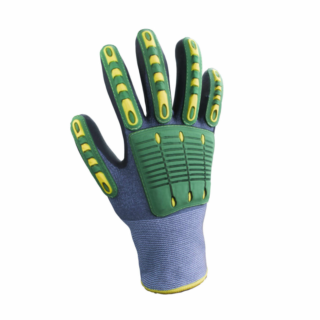 Fotoskanowanie produktów.Rękawica robocza z zabezpieczeniem wierzchu dłoni