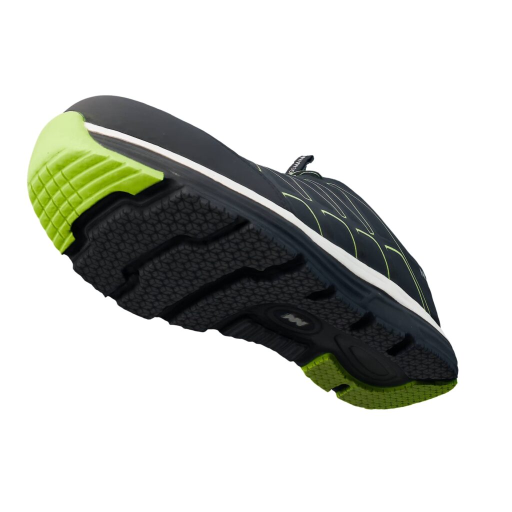 Wizualizacja obuwia roboczego z podeszwą anty poślizgową.