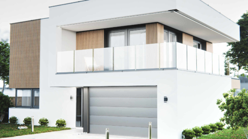 Wizualizacja architektoniczna budynku Bielsko-Biała. Fasada Frontowa Prawa