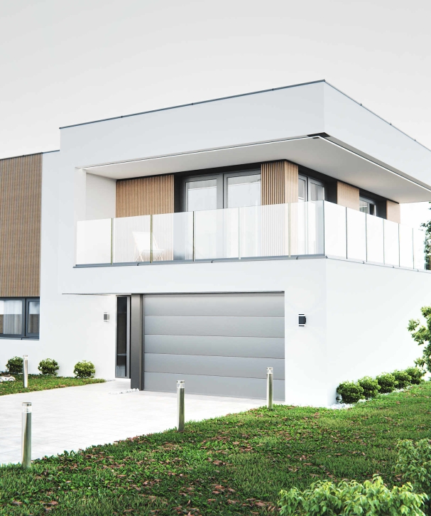 Wizualizacja architektoniczna budynku Bielsko-Biała. Fasada Frontowa Prawa